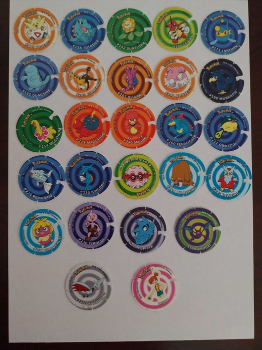 Pokémon Voa Tazos, vários disponíveis, raros, coleção limitada vintage