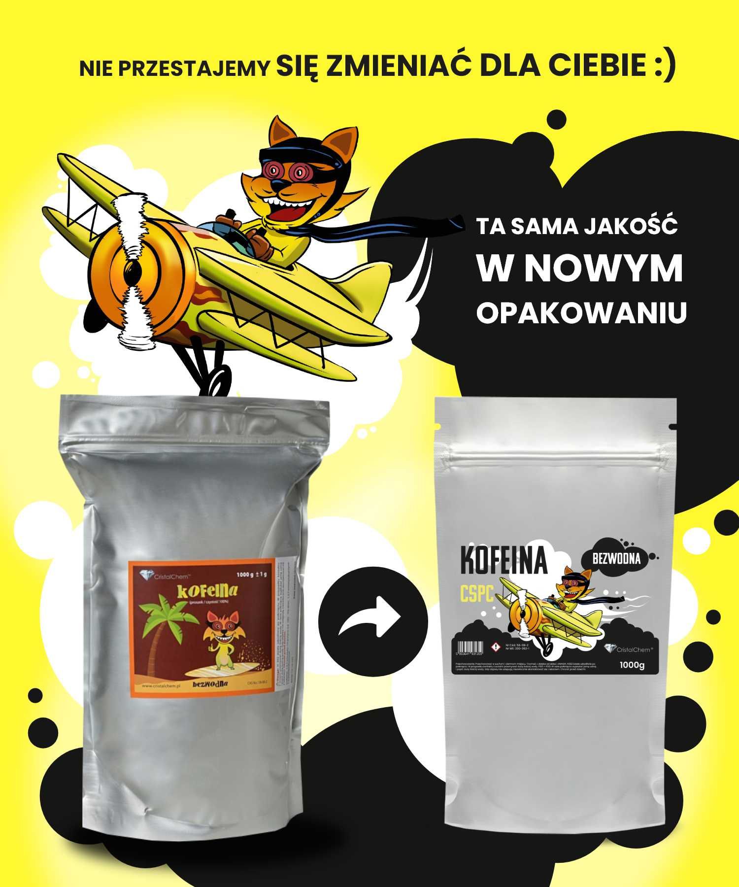 Kofeina Bezwodna 10kg # CSPC CHIŃSKA # Puszysta # Czysta #