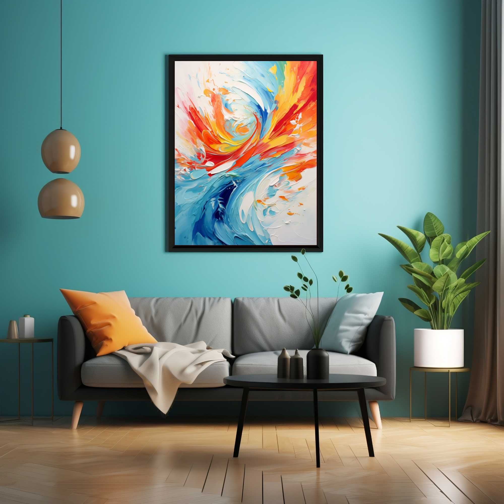 Plakat na Ścianę Obraz Pastelowa Abstrakcja 40x60 cm Premium ElliveX