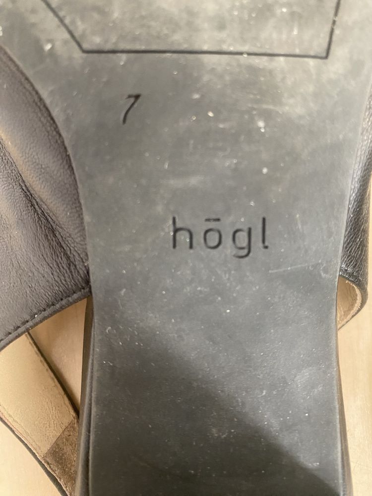 Czarne Sandaly Hogl rozmiar 7(41)