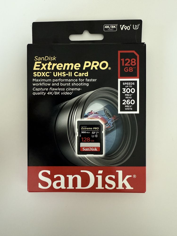 NOWA karta pamięci SanDisk Extreme Pro SDXC 128GB UHS-II V90 300MB/s