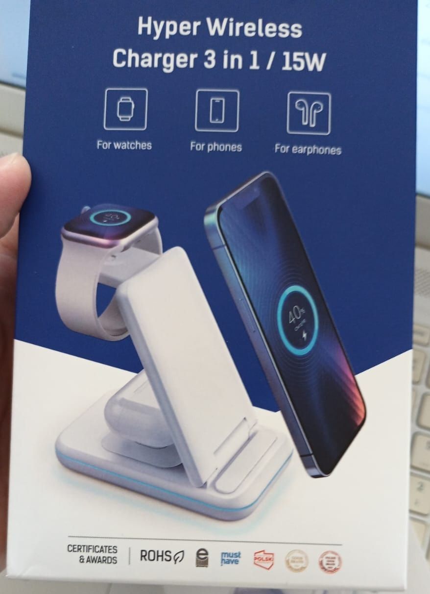 Ładowarka indukcyjna 3w1 Hyper Wireless