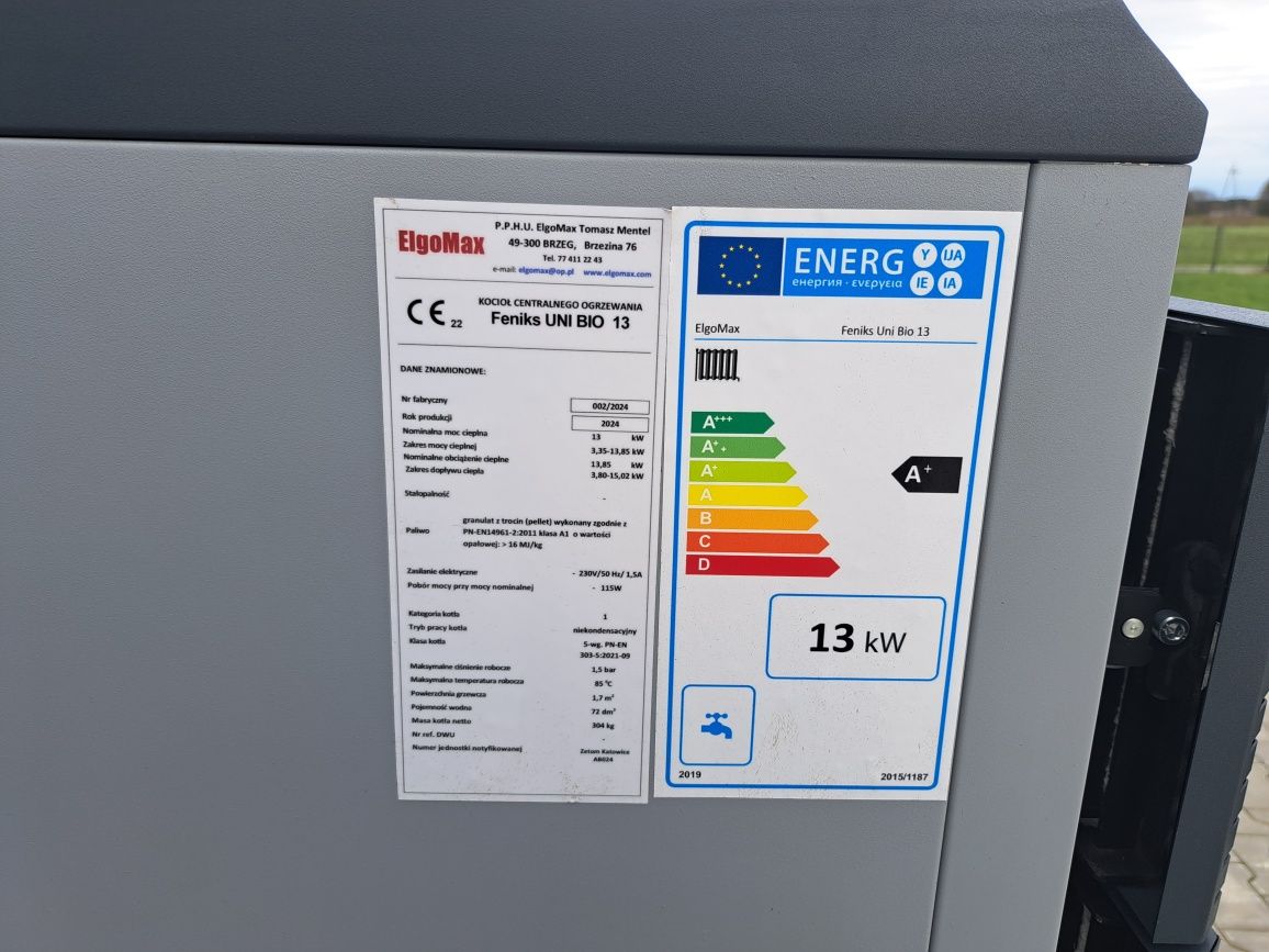 Kocioł na pelety piece duo na drewno moc 13 kW lista zum Euro 5 kotły