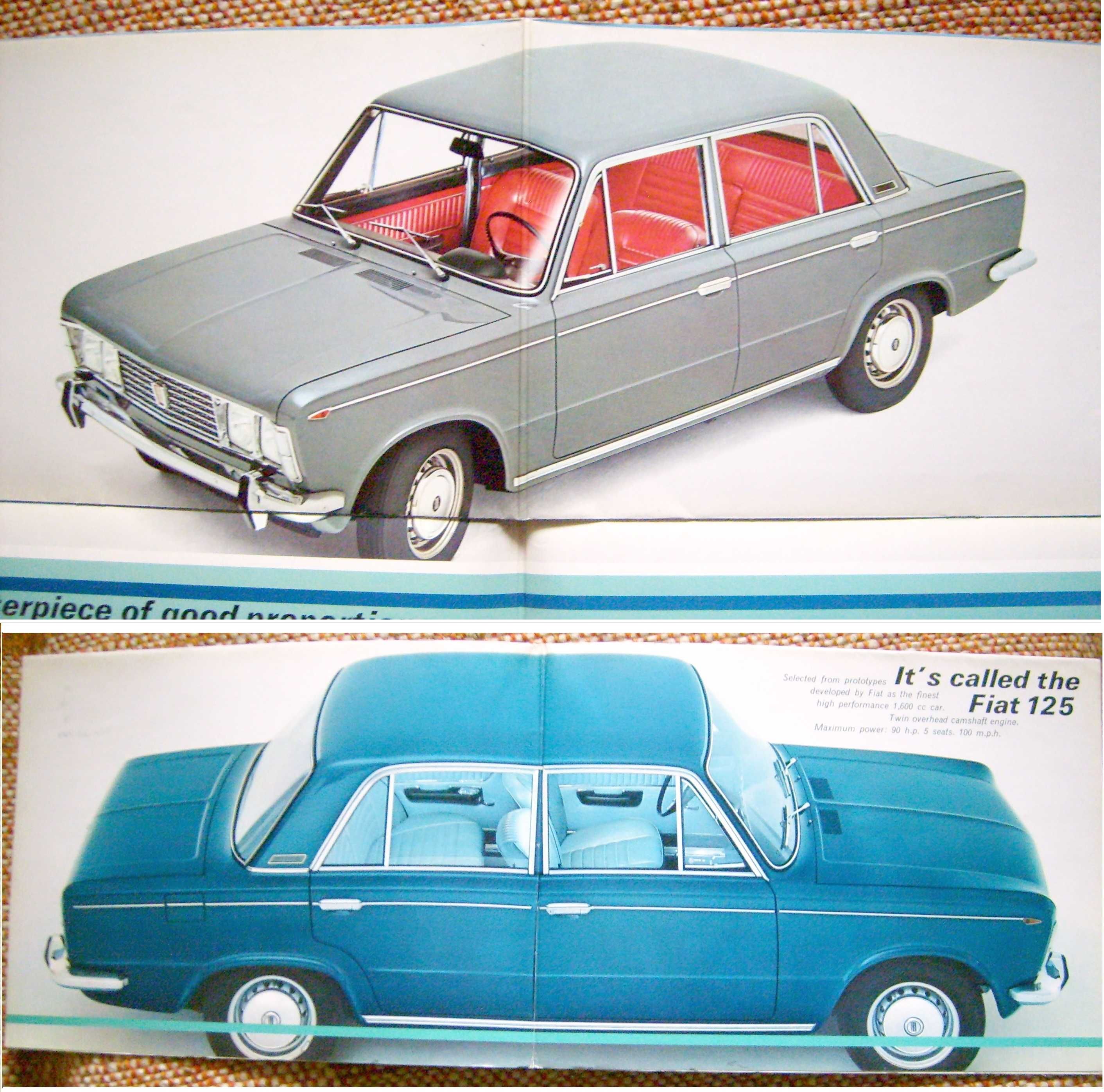 FIAT 125 - 1600 / prospekt rozkładany duży format, 24 str. Wyprzedaż