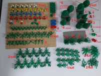 Lego drzewka rośliny choinki krzewy kwiaty - duży zestaw