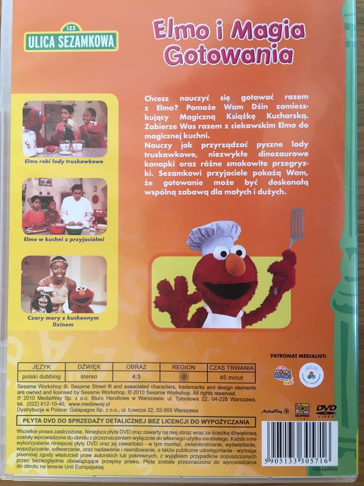 DVD Elmo i Magia Gotowania Ulica Sezamkowa