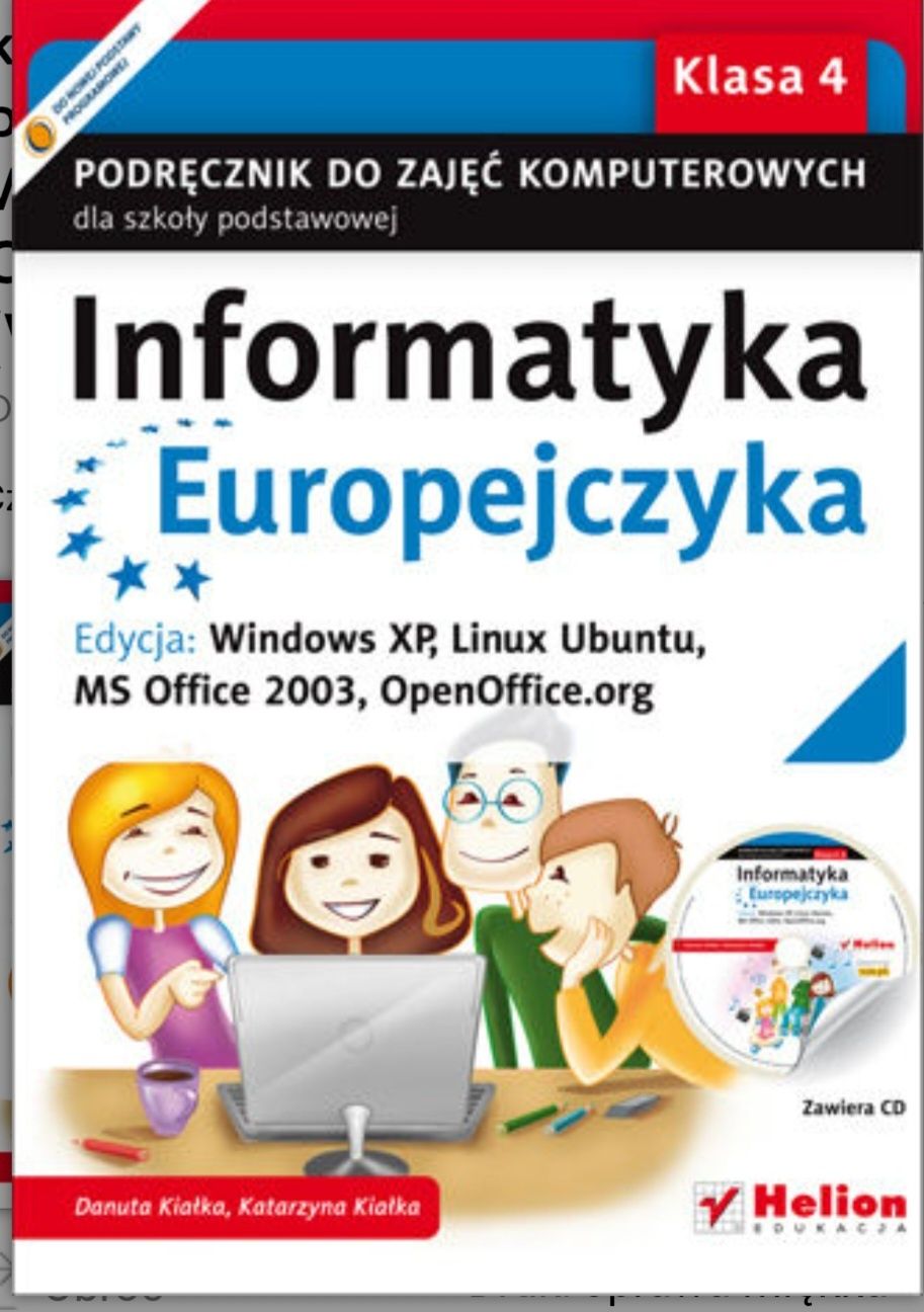 Informatyka Europejczyka. Podręcznik do zajęć komputerowych dla szkoły