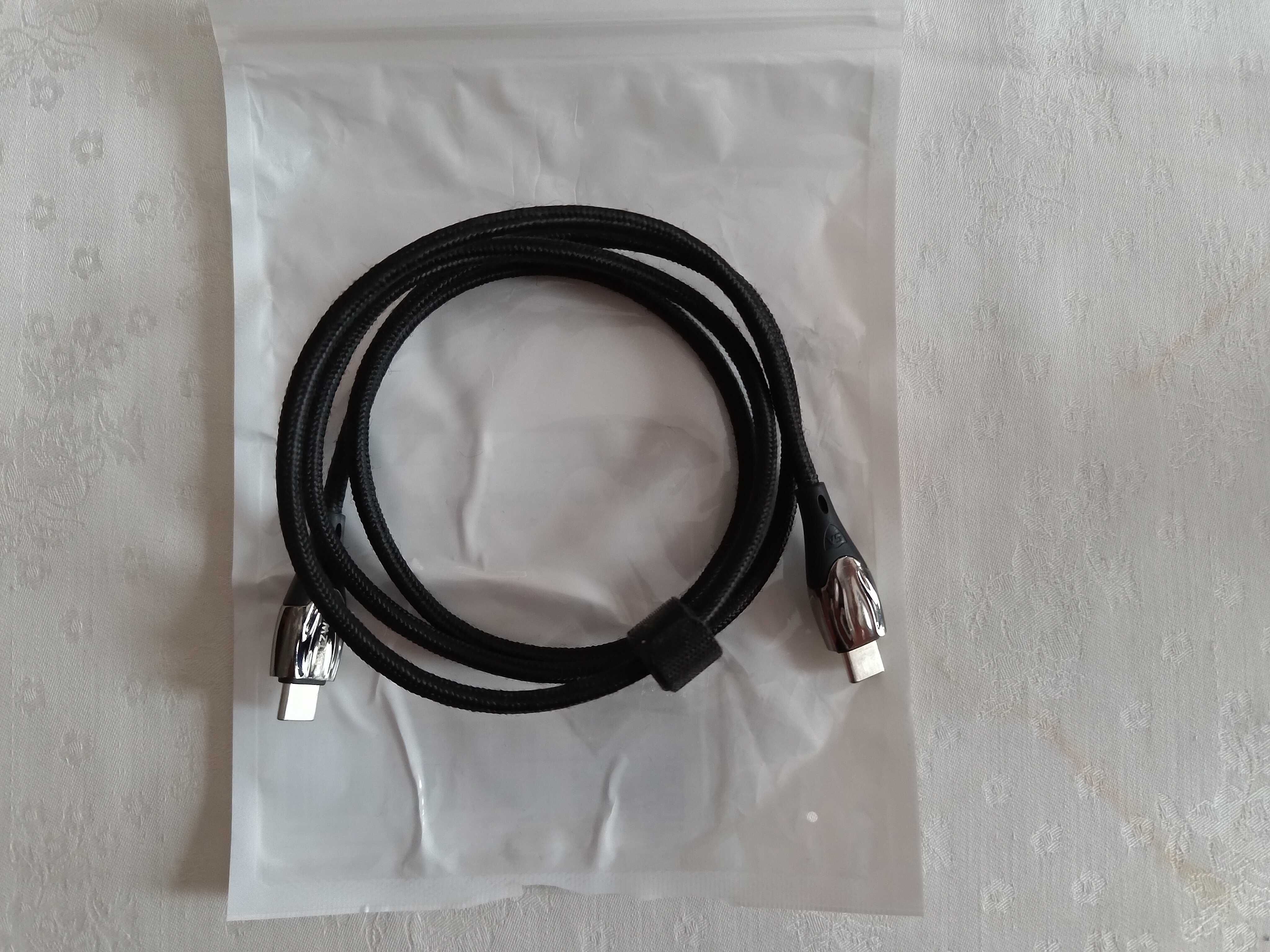 Przewód Blitzwolf USB-C - USB-C 100W 1m czarny oplot