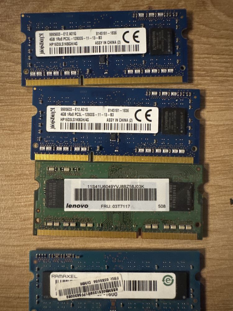 Pamiec ram ddr3 i ddr4. Laptop i PC