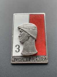 Odznaka Wzorowy Żołnierz - III stopień - wzór 1968 LWP
