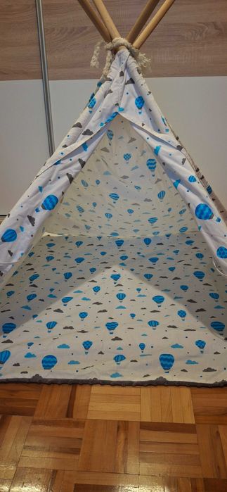 Tipi namiot Minky w chmurki dla dziecka