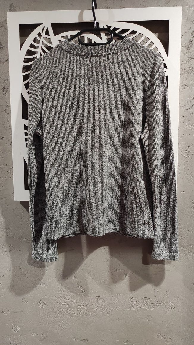 Prążkowany sweter bluzka szary wiskoza Primark M L