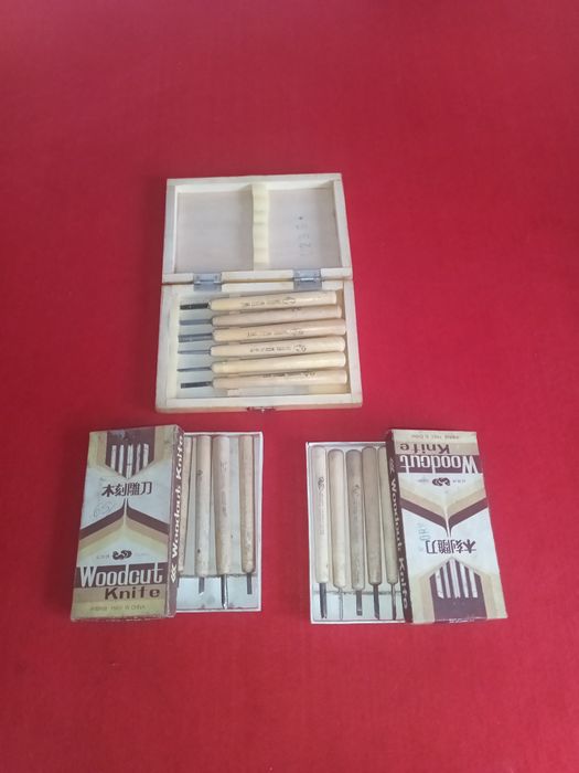 Dłuta do rzeźbienia w drewnie PRL nowe