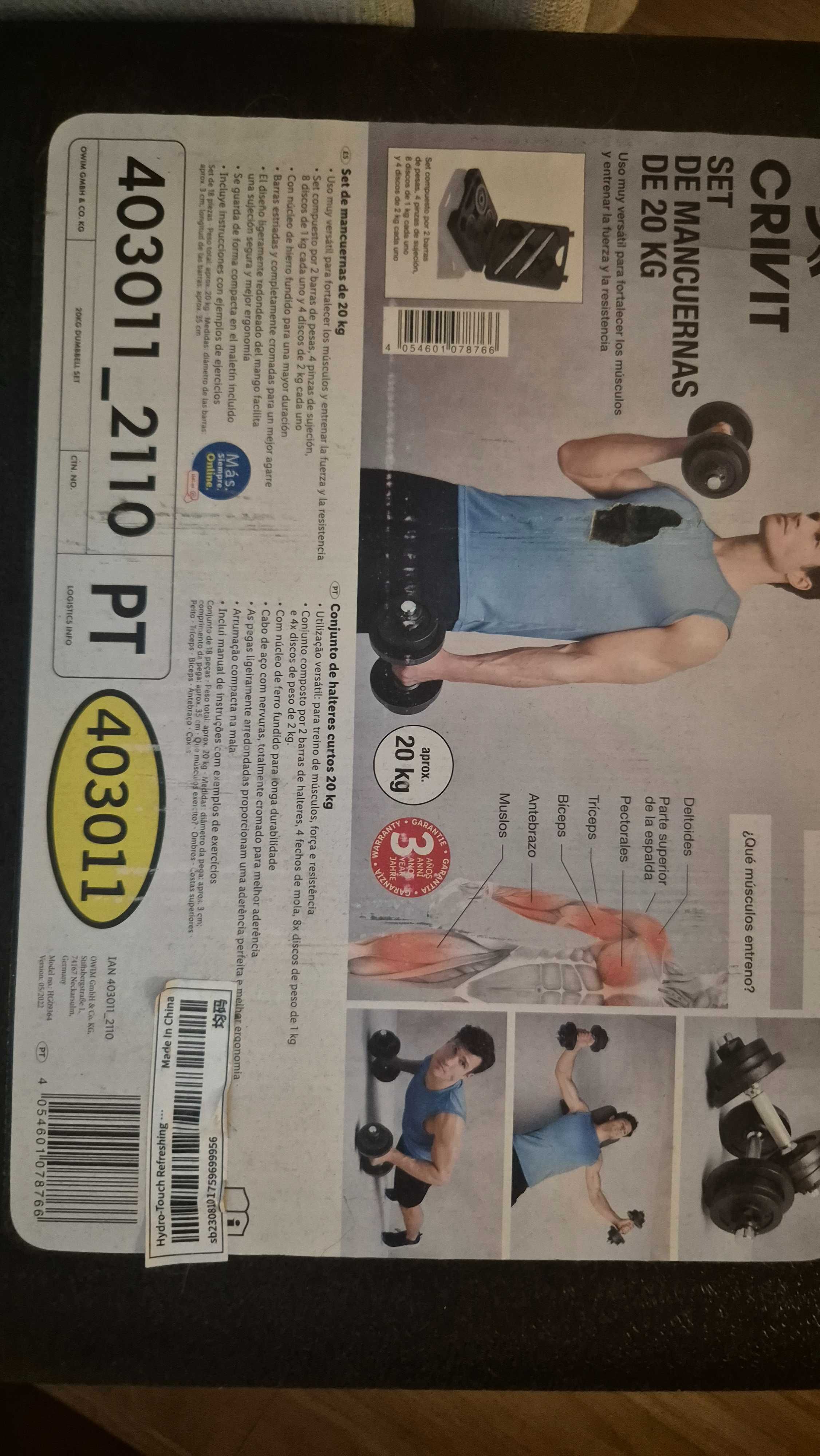 Halters 20kg CRIVIT 10 + 10