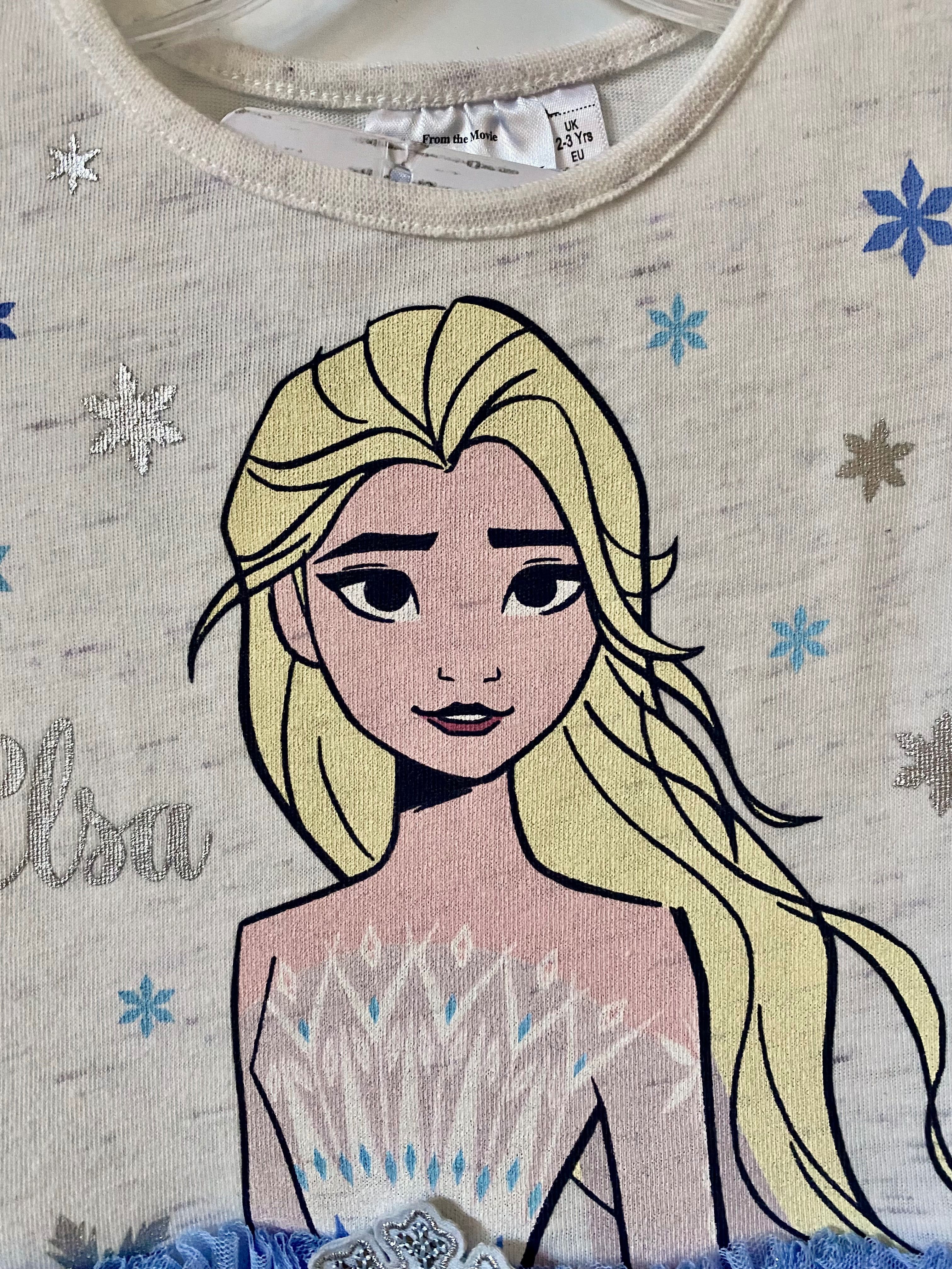 Elsa, Elza, Frozen, Kraina lodu sukienka 110/116 NOWA tiul, brokat