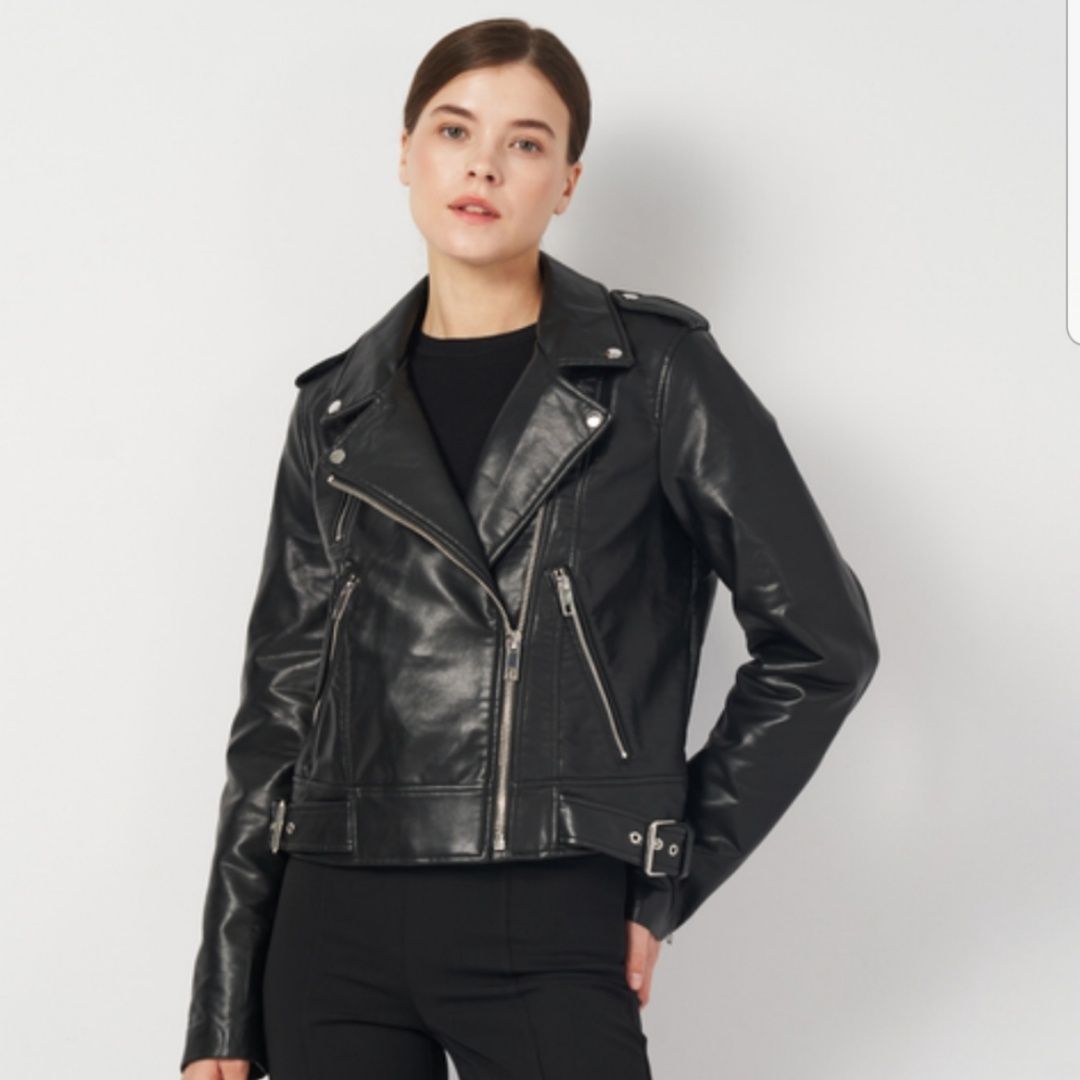 Шкіряна куртка жіноча Zara косуха