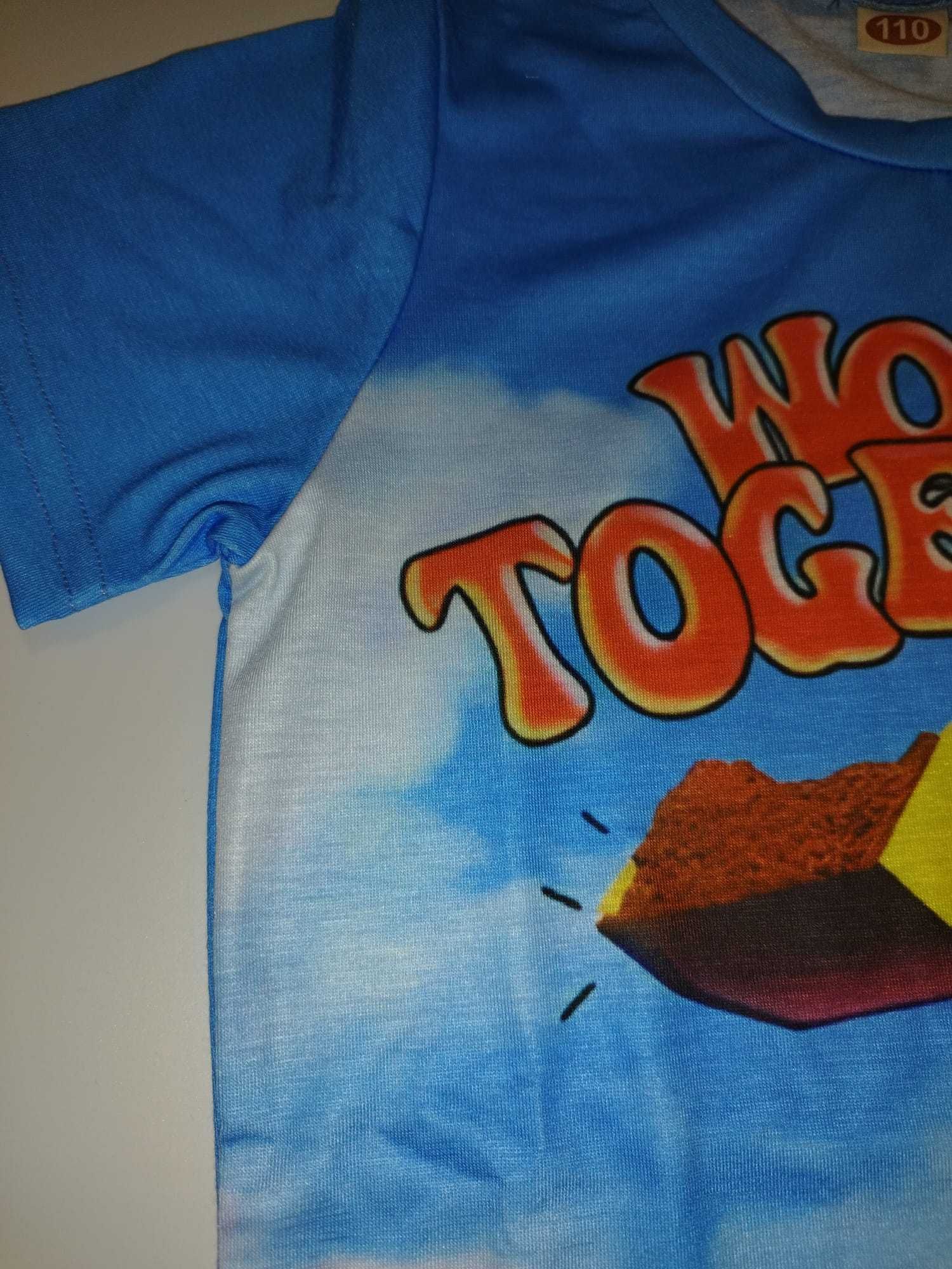 T-shirt, koszulka dla chłopca Koparka niebieska R.110/116 Nowa
