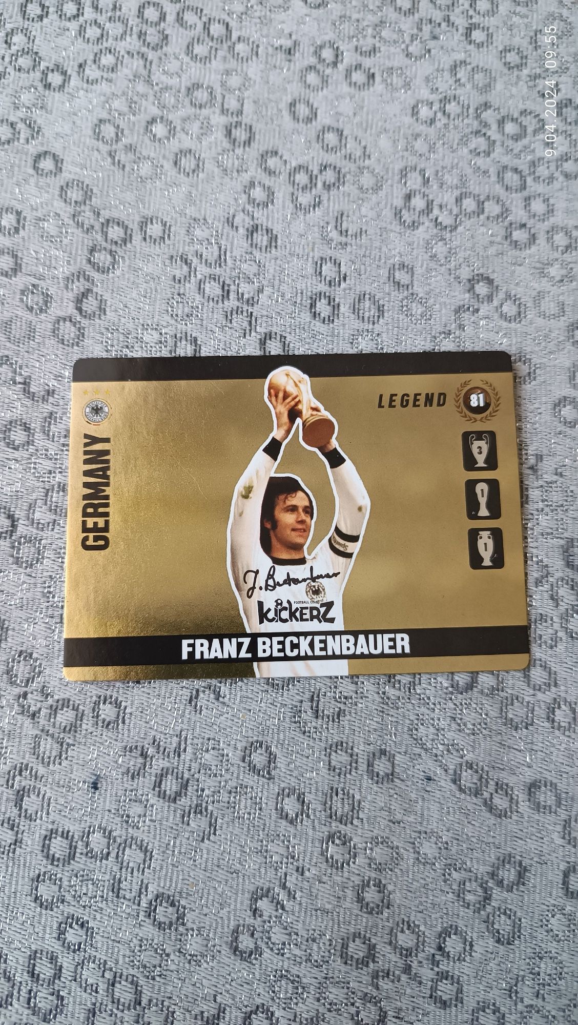 Karta legend kickerz 2016 Franz Beckenbauer Niemcy