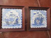 Quadros em Azulejos com Caravelas pintadas à mão (cada)