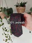 Krawat jedwabny 100% silk kolorowy, ornament, we wzorki 8 cm, slim, Ca