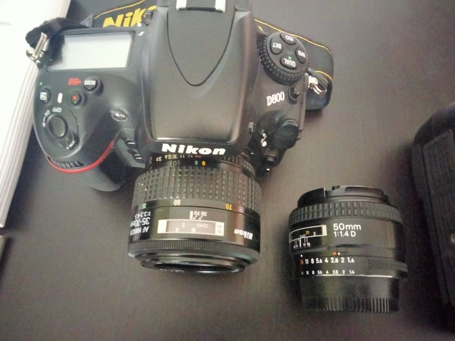 Nikon D800 como nova lentes battery grip mochila tripé