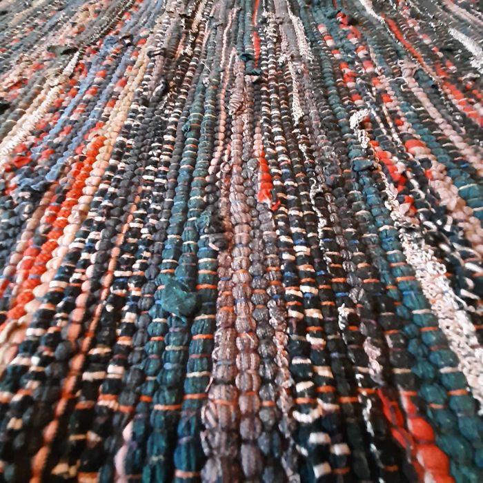 Tapete 100% Algodão Multicolor Escuro 50x100cm