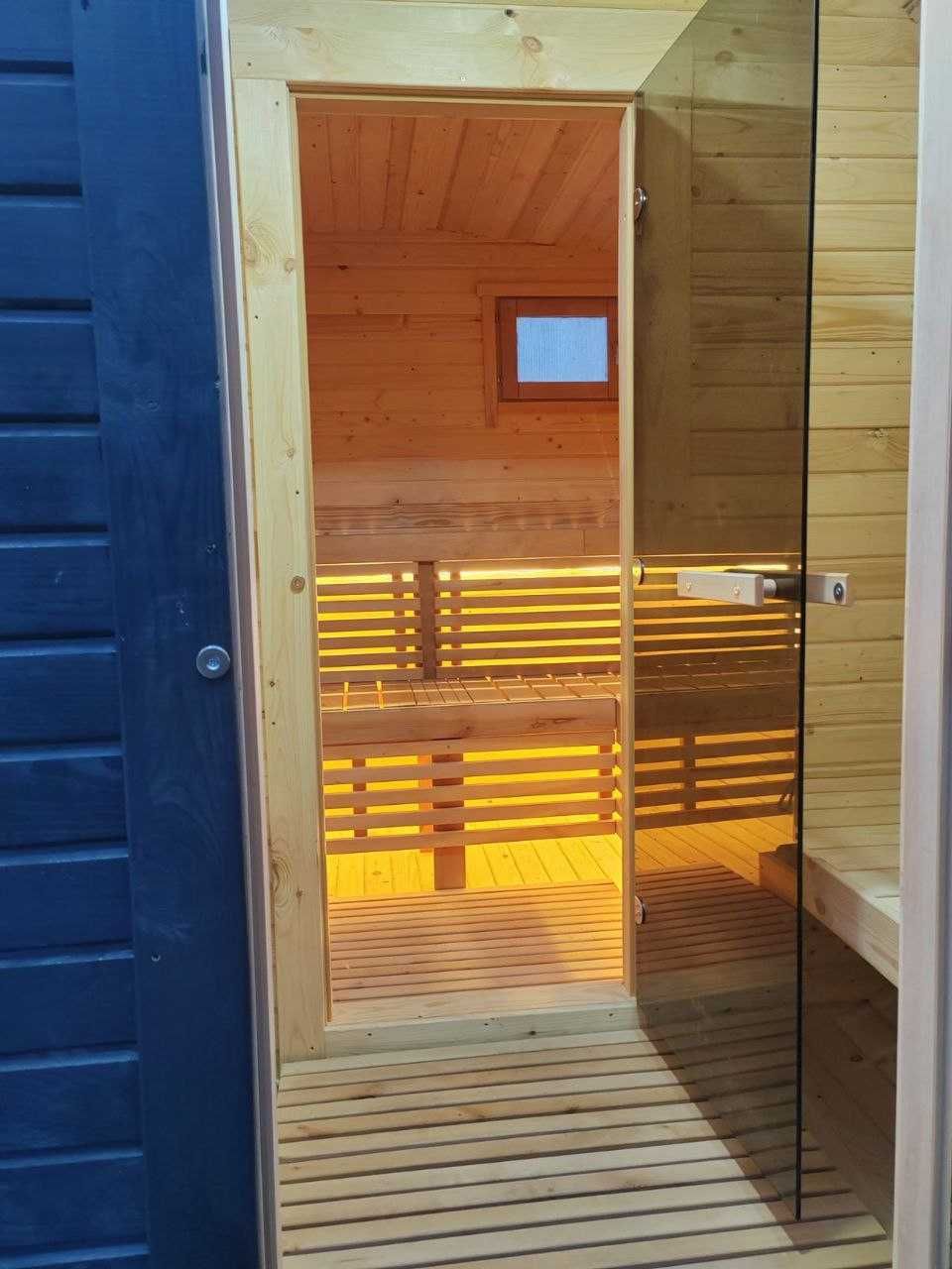 Sauna 2x3 m Ogrodowa Beczka Panorama – Fińska Ruska Bania z Piecem