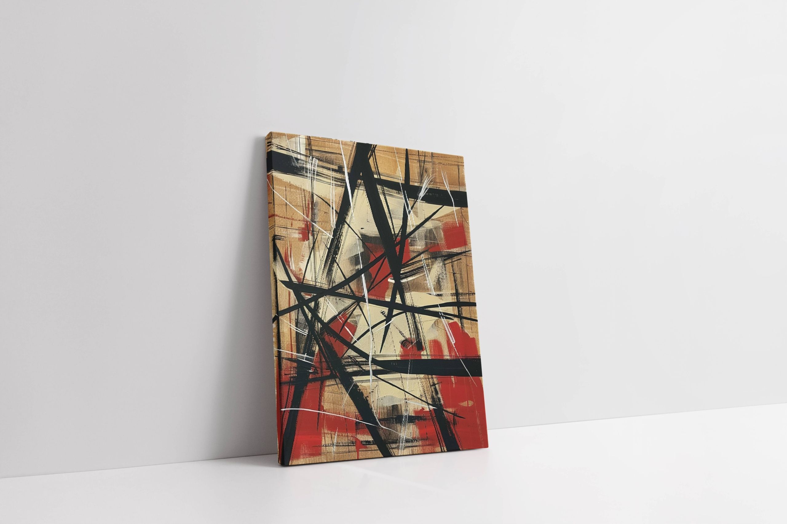 Obraz na płótnie "Abstrakcyjne Linie i Kolory" 75x100 cm