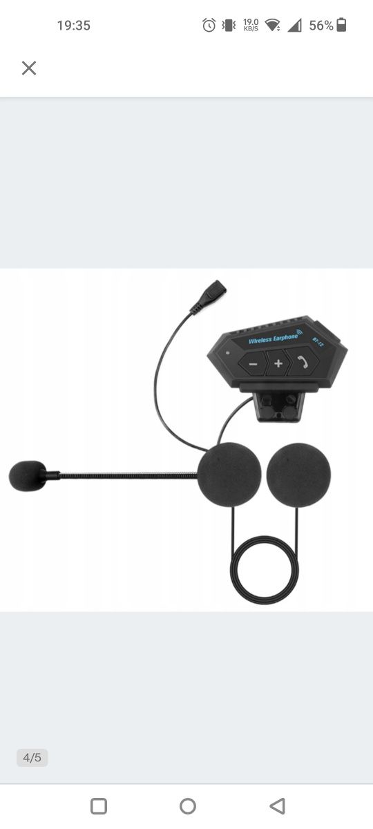 Zestaw słuchawkowy interkom Bluetooth motocykl bt-12