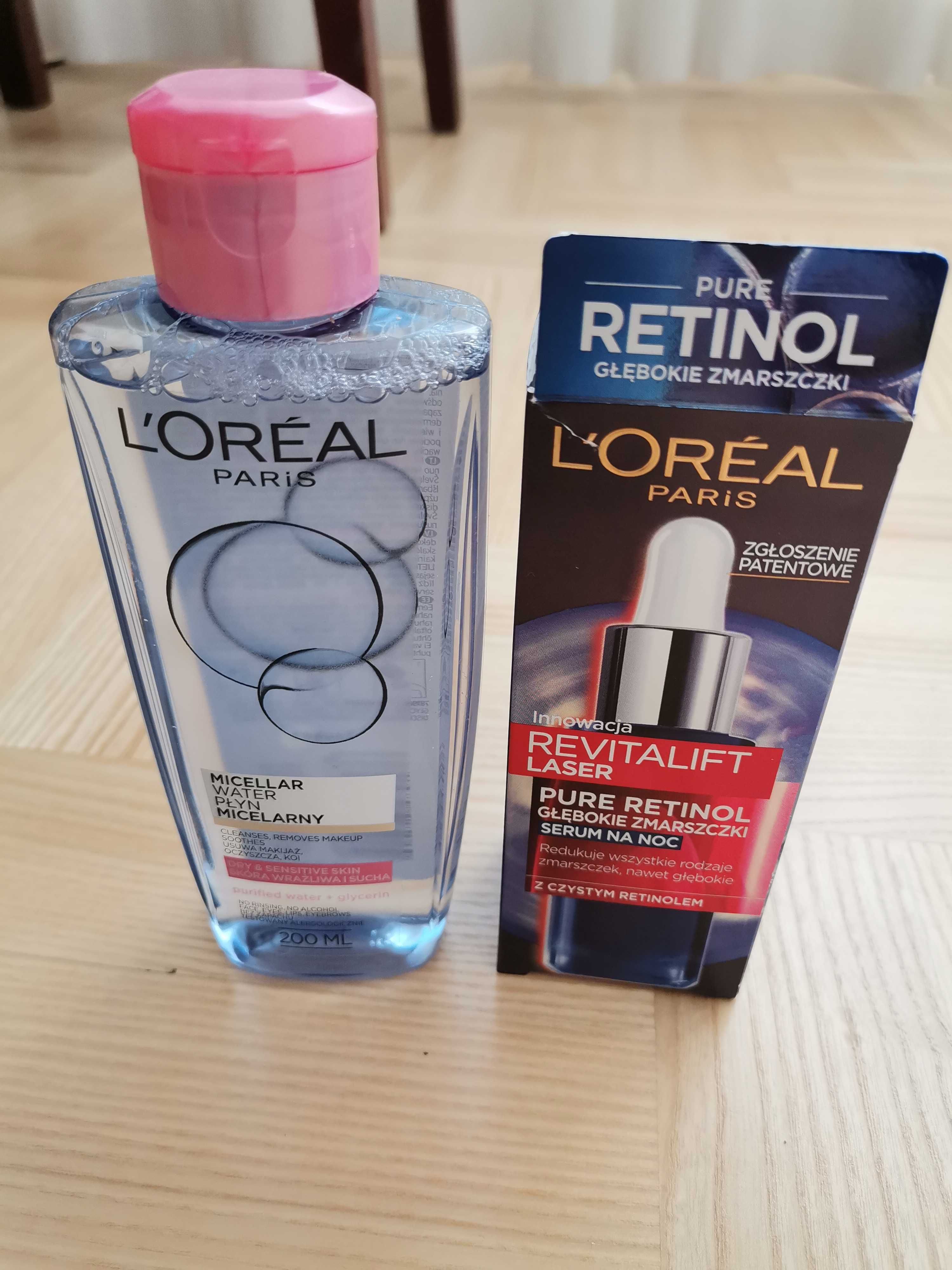 Serum do twarzy Loreal i płyn micelarny