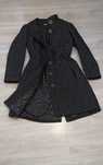 50s Vintage Nipped Waist Wool & Silver Metalic Thread Coat Quiosque 36