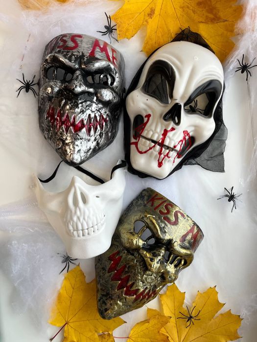 Маска Хеллоуин Крик Джейсон Тыква Джокер Череп цветной Мумия Пила