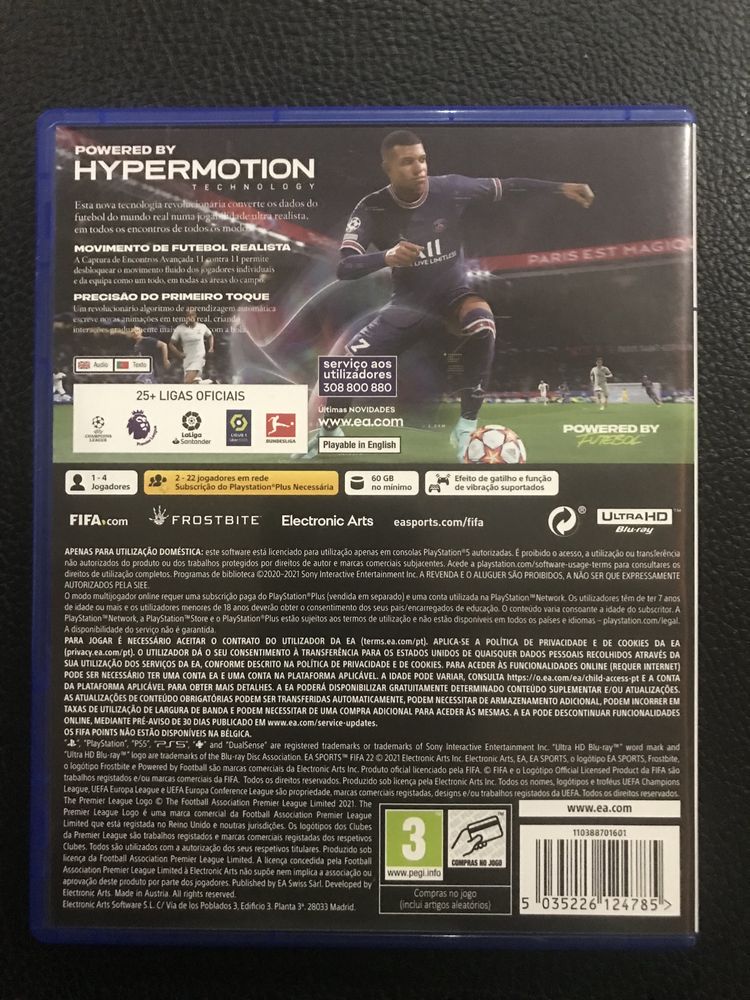 FIFA 22 Ps5 como novo