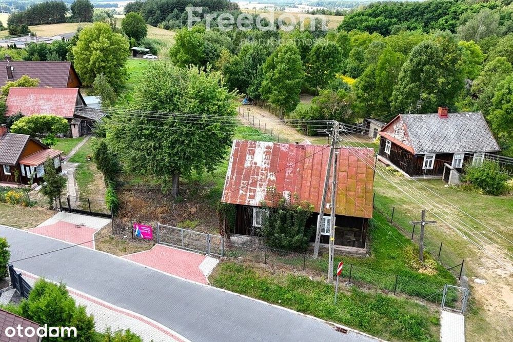Działka 29,5 ar zabudowana domem do remont Korczew