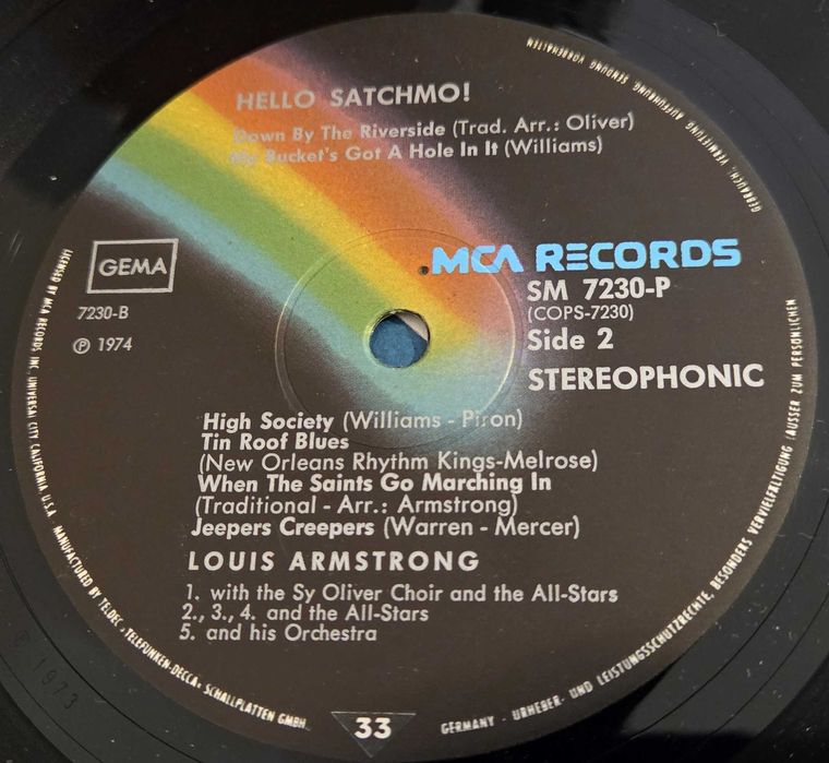 Winyl Hello Satchmo Louis Armstrong "His Golden Favorites"