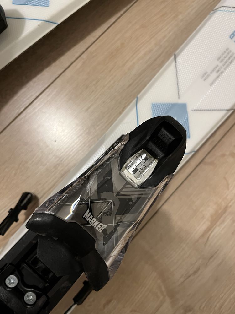 narty damskie volkl 141-150  biale prawie nowe