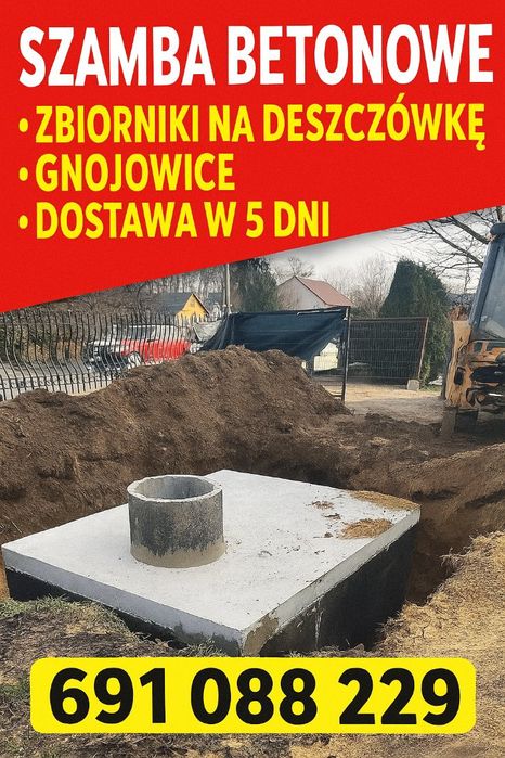 Szamba betonowe od 4m3 do 14m3 Częstochowa Katowice Opole