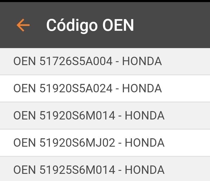 Apoios suspensão superior frente Honda