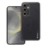 Futerał LEATHER CASE skórzany do SAMSUNG S24 Plus czarny + szkło