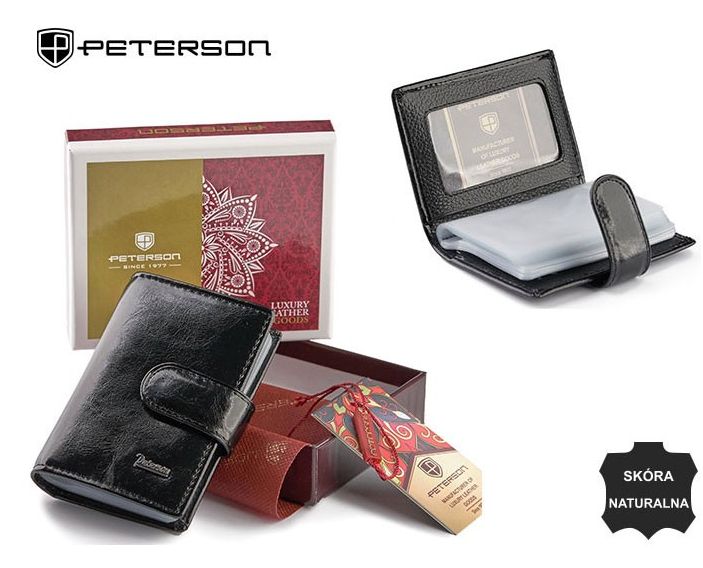 etui na karty czarne peterson