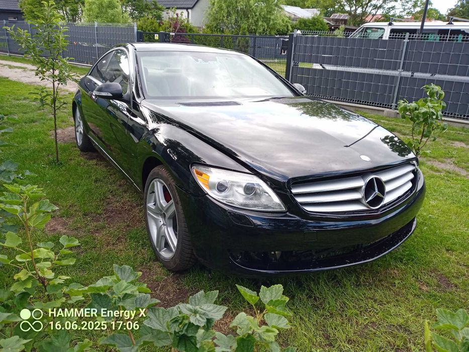 Maska Zderzak Błotnik Lampa Przód Mercedes CL W216 A216 Kolor Czarny