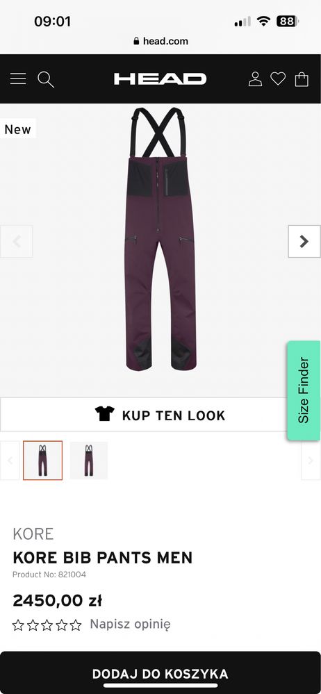 Spodnie narciarskie góry trekking Head Kore Bip Pants 20.000mm roz. L.