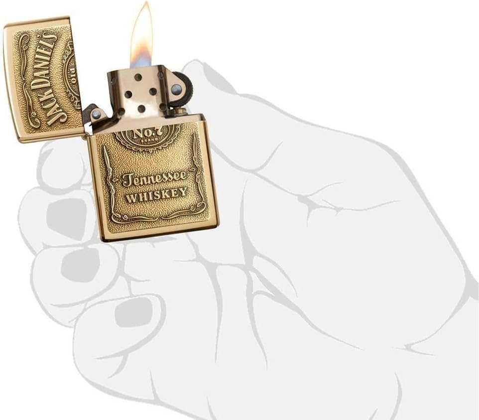 Zapalniczka Zippo Jack Daniels Nowa DANIELS LABEL BRASS Gwarancja