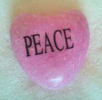 Pedra em forma de Coração - Peace - NOVA