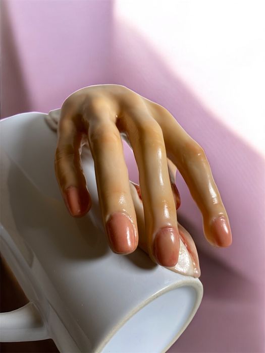 Чашка 500 мл з полімерною глиною йоні вагіна рука