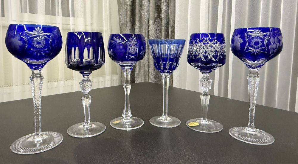 Винтажные хрустальные фужеры для вина Nachtmann Joska GDR Германия