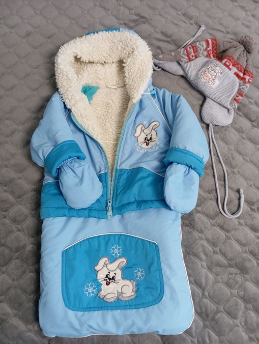 Продам комбінезон-конверт на овчині