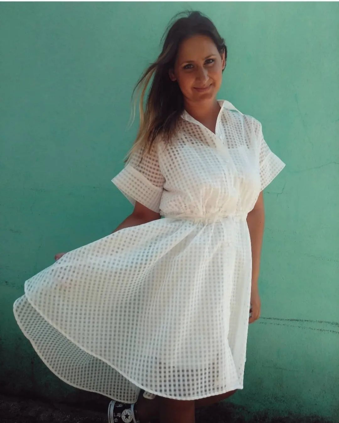 Vestido curto branco