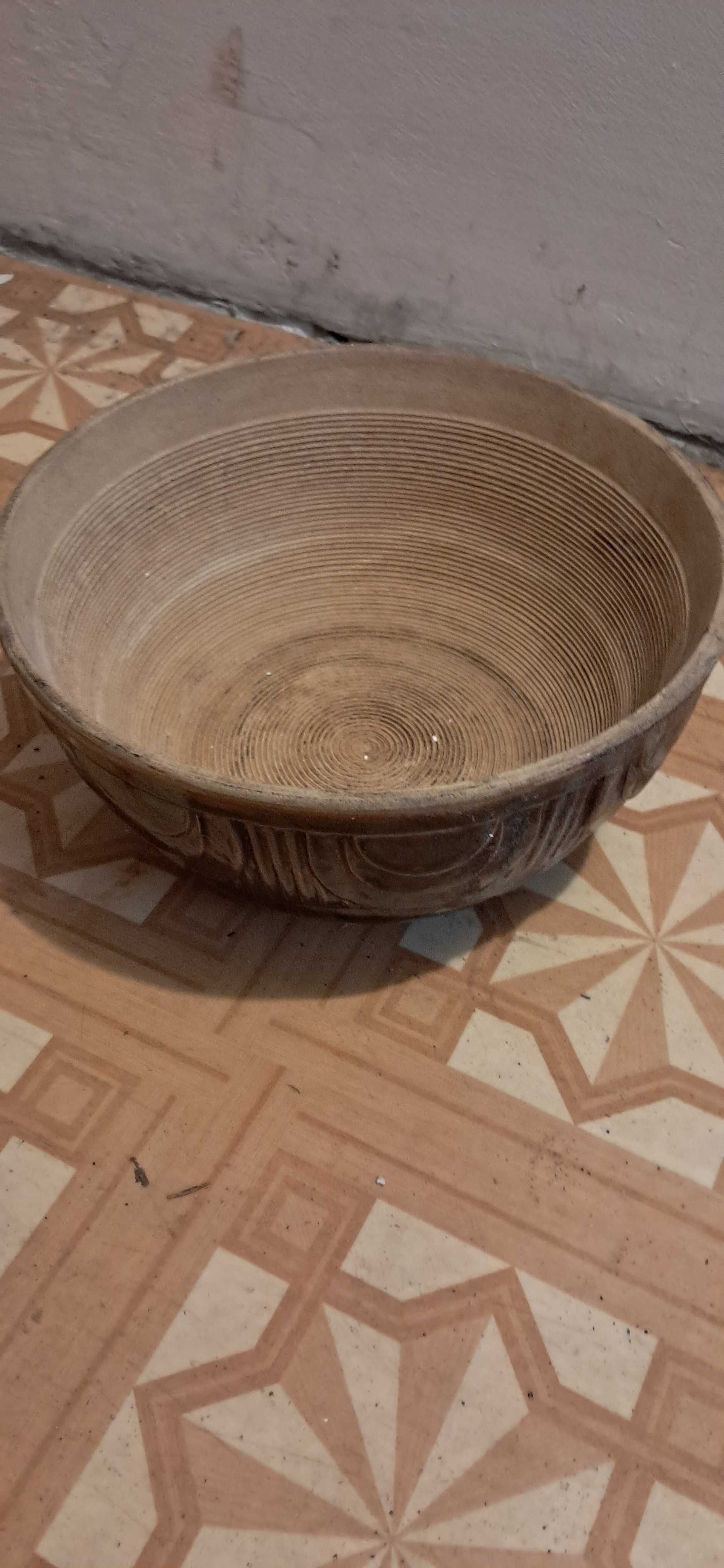 Makutra ceramiczna kamionkowa BOCHNIA 5 litrów FNK Duża miska misa PRL