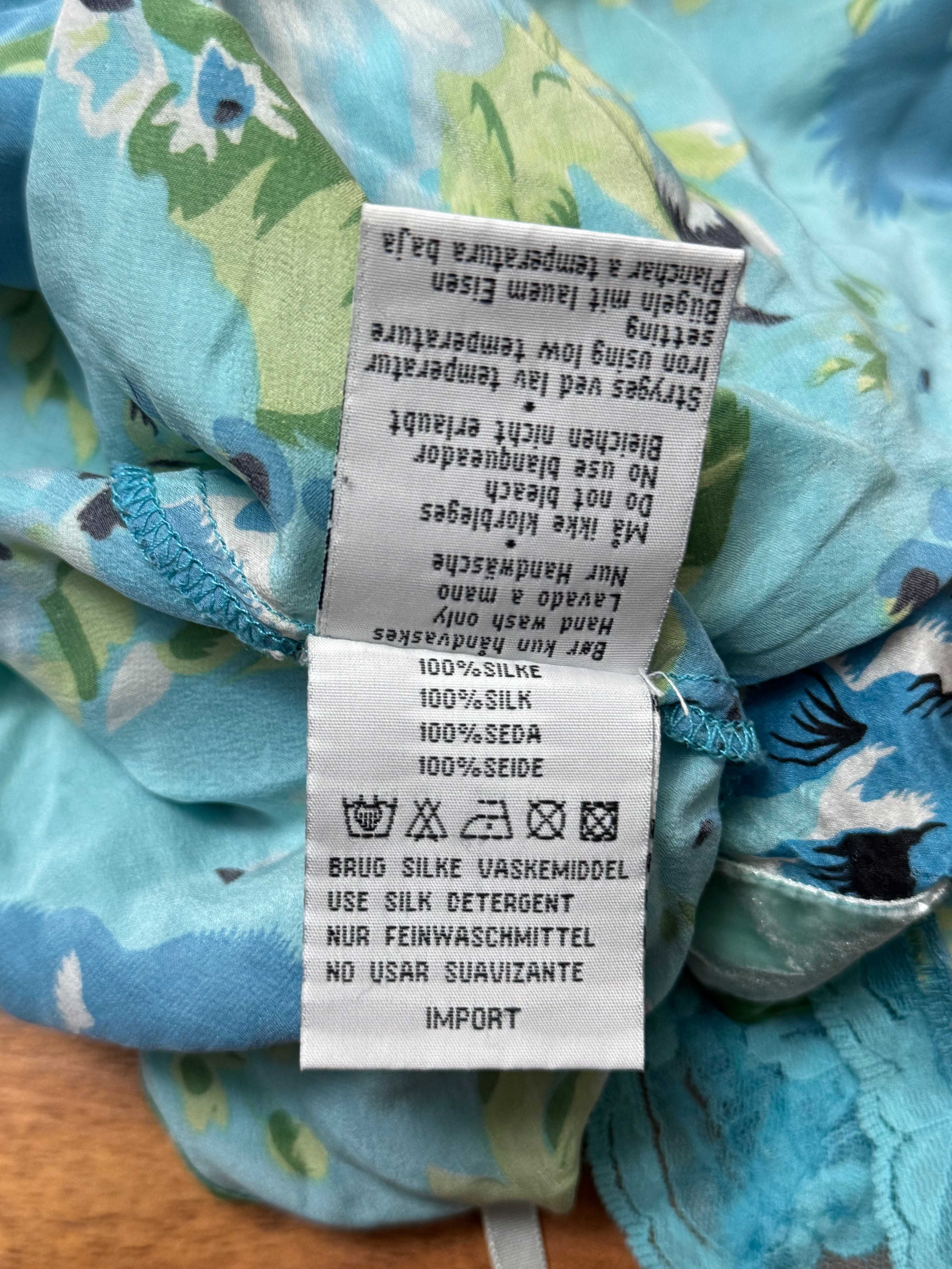 Piżama jedwabna koszulka nocna halka piżamka jedwab Simple Wish 36 S